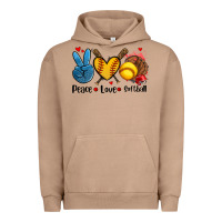 Pigment Burro peace love  softball Urban Hoodie - AdoDesignShop