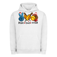 Pigment Lunar Rock peace love  softball Urban Hoodie - AdoDesignShop