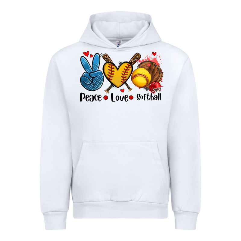 Peace Love  Softball Urban Hoodie by AdoDesignShop | Teevron