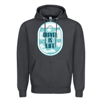 Smoke Travel Is Life Funny Traveling Gift Zipper Hoodie - minhPixels