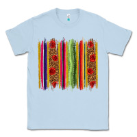 Dusty Blue Mexico Serape Brushstroke Classic Tee - texasbilliewilder