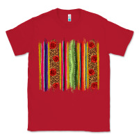 Red Mexico Serape Brushstroke Classic Tee - texasbilliewilder