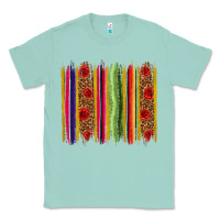 Seafoam Mexico Serape Brushstroke Classic Tee - texasbilliewilder
