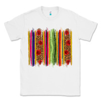 White Mexico Serape Brushstroke Classic Tee - texasbilliewilder