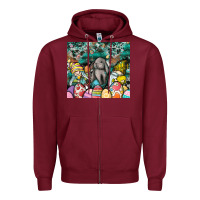 Burgundy easter Zipper Hoodie - CowhideDigitalArt