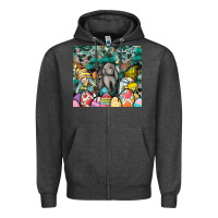 Charcoal Heather easter Zipper Hoodie - CowhideDigitalArt