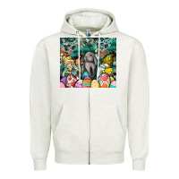Oatmeal Heather easter Zipper Hoodie - CowhideDigitalArt