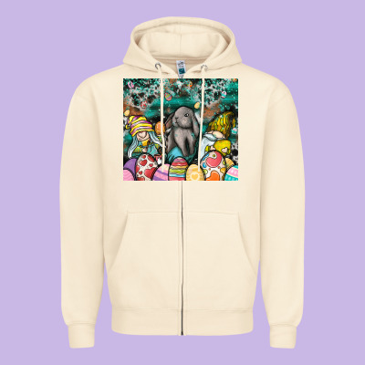 Easter Zipper Hoodie Designed By Cowhidedigitalart
