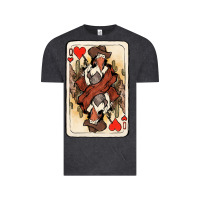 Vintage Black Queen Of Hearts Cowgirl Vintage Tee - HowdyJamesFarm