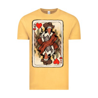Vintage Mustard Queen Of Hearts Cowgirl Vintage Tee - HowdyJamesFarm