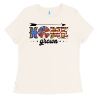Bone home grown american flag windmill Ladies Tee - Jasminsmagicworld