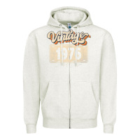 Oatmeal Heather 46 Year Old Vintage 1976 Men Women 46th Birthday Decor Zipper Hoodie - minhPixels