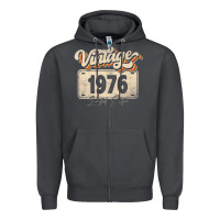 Smoke 46 Year Old Vintage 1976 Men Women 46th Birthday Decor Zipper Hoodie - minhPixels