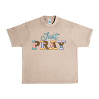French Oak Just Pray Urban Heavy Tee - JahusDesignShop