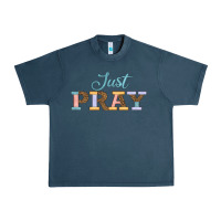 Midnight Navy Just Pray Urban Heavy Tee - JahusDesignShop