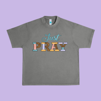 Just Pray Urban Heavy Tee Designed By Jahusdesignshop