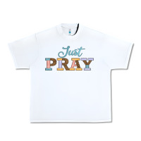 White Just Pray Urban Heavy Tee - JahusDesignShop