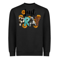 Black Just Pray Heavyweight Sweatshirt - FaDigitalArtStudio