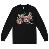 Black Blessed Nurse Long Sleeve Tee - CowGirlArtShop