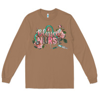 Toasted Coconut Blessed Nurse Long Sleeve Tee - CowGirlArtShop