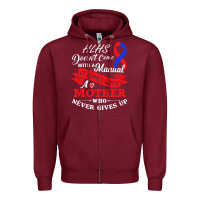 Burgundy Hlhs Awareness Support Shirt Awesome Gift For Awesome Family Zipper Hoodie - minhPixels