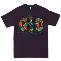 Plum with god all things are possible gemstone cross Premium Tee - Jasminsmagicworld
