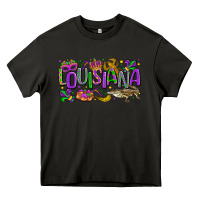Asphalt louisiana mardi gras Heavy Core Tee - LillyAllenDesigns