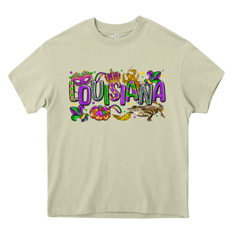Louisiana Mardi Gras Heavy Core Tee by LillyAllenDesigns | Teevron