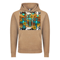 Vintage Coffee western crosses and sunflowers Vintage Hoodie - TumblerDesignByShophia