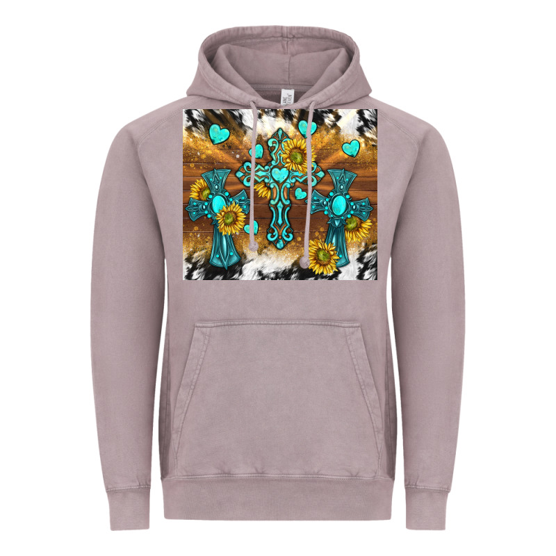 Western Crosses And Sunflowers Vintage Hoodie by TumblerDesignByShophia | Teevron
