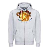 Heather Grey Dnd Artificer Zipper Hoodie - minhPixels