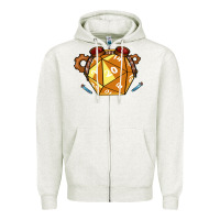 Oatmeal Heather Dnd Artificer Zipper Hoodie - minhPixels