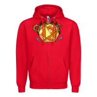 Red Dnd Artificer Zipper Hoodie - minhPixels