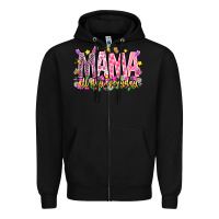 Black mama all day everyday Zipper Hoodie - CowhideDigitalArt