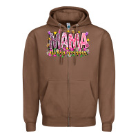 Chestnut mama all day everyday Zipper Hoodie - CowhideDigitalArt
