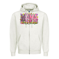 Oatmeal Heather mama all day everyday Zipper Hoodie - CowhideDigitalArt