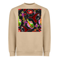 Mushroom halloween bad witch seamless pattern Heavyweight Sweatshirt - BundleAndBundleShop