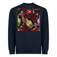 Navy halloween bad witch seamless pattern Heavyweight Sweatshirt - BundleAndBundleShop