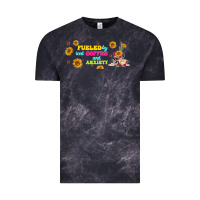 Cloud Black fueled by ıced coffee and anxiety Vintage Tee - TumblerDesignByShophia