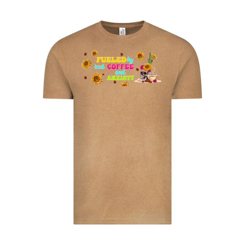 Fueled By ıced Coffee And Anxiety Vintage Tee by TumblerDesignByShophia | Teevron