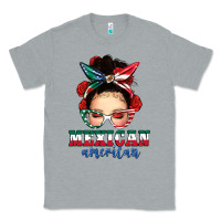 Heather Grey Mexican American Messy Bun Classic Tee - texasbilliewilder
