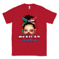 Red Mexican American Messy Bun Classic Tee - texasbilliewilder