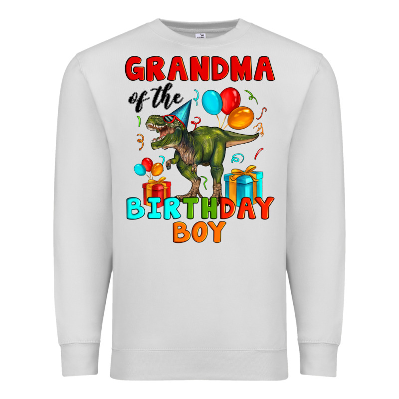 Grandma Of The Birthday Boy T Rex Premium Sweatshirt by Artiststas | Teevron