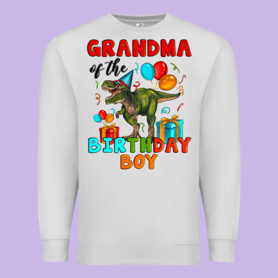 Grandma Of The Birthday Boy T Rex Premium Sweatshirt Designed By Artiststas