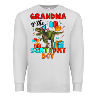 Dove Grey grandma of the birthday boy t rex Premium Sweatshirt - Artiststas