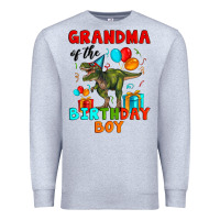 Heather Grey grandma of the birthday boy t rex Premium Sweatshirt - Artiststas
