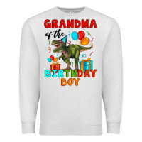 Oatmeal Heather grandma of the birthday boy t rex Premium Sweatshirt - Artiststas