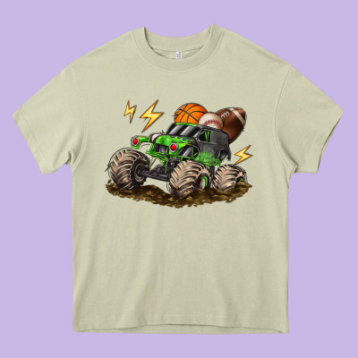 Monster Truck Sports Heavy Core Tee Designed By Lillyallendesigns