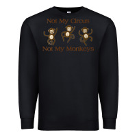 Black Womens Not My Circus Not My Monkeys Gifts - Funny Political Novelty V- Premium Sweatshirt - minhPixels