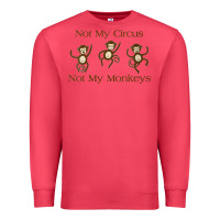 Cardinal Womens Not My Circus Not My Monkeys Gifts - Funny Political Novelty V- Premium Sweatshirt - minhPixels